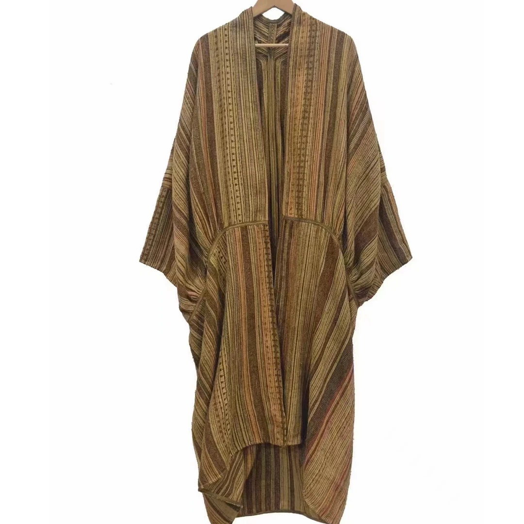 左岸迷香果儿坊【长外套】原创小众条纹文艺休闲6011