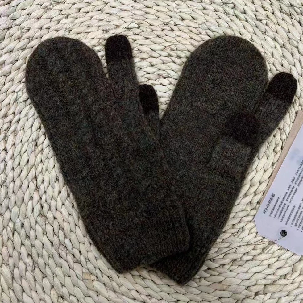 左岸迷香 果儿坊 【手套】时尚 百搭 包指 保暖 羊毛 秋冬 7120