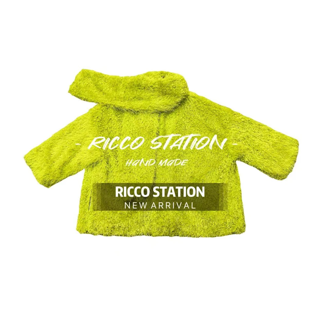 陈腰精CC设计师款重工毛毛围巾外套轻奢风名媛风高级显瘦INS风潮