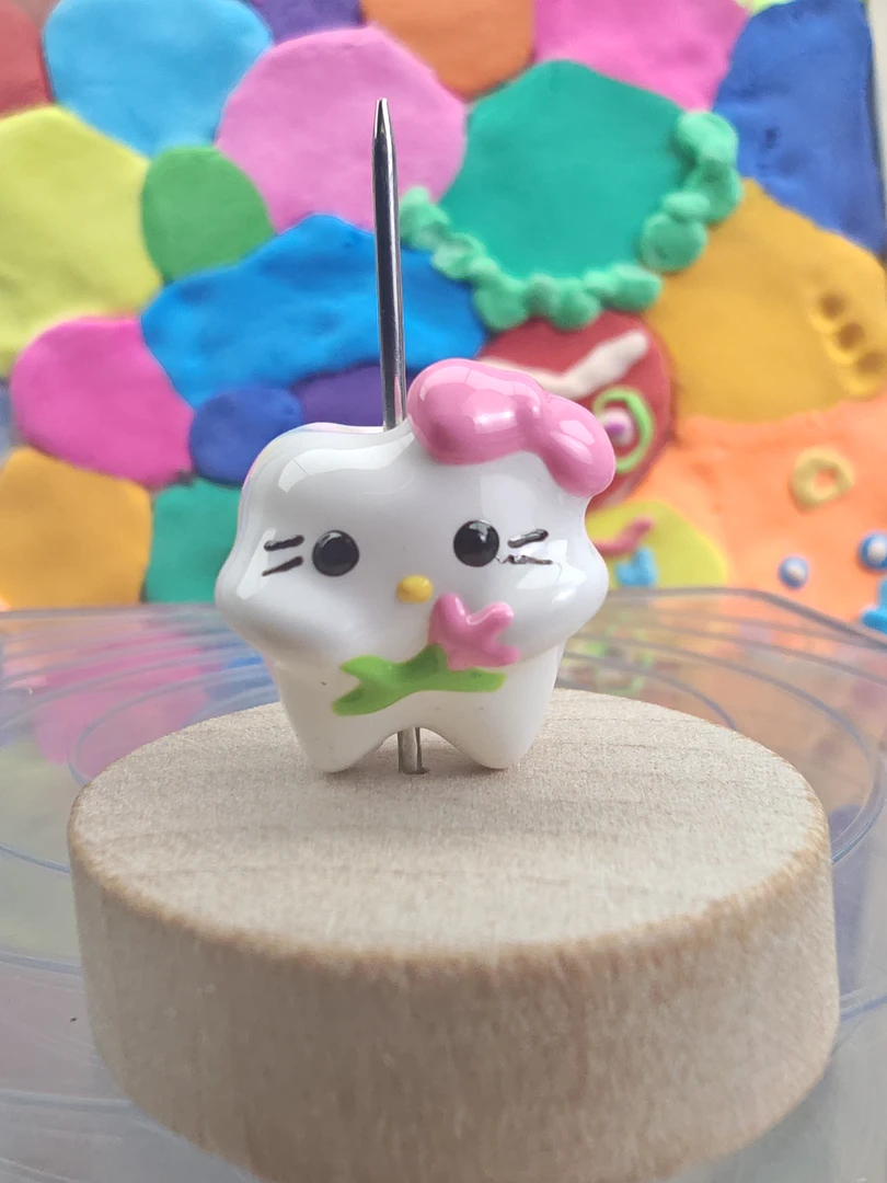 【A91】Kitty牙齿-纯手工DIY捏捏手机链钥匙链饰品