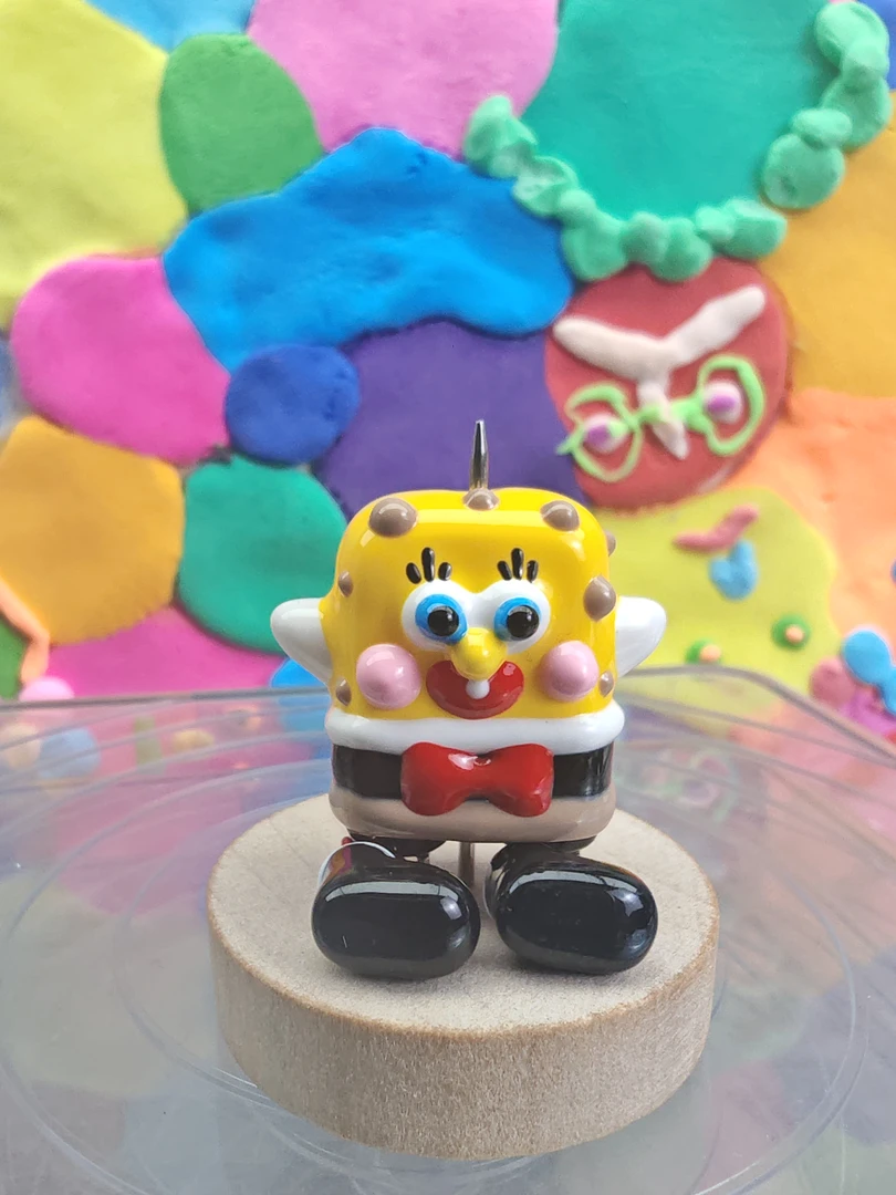 【A95】海绵宝宝-纯手工DIY捏捏手机链钥匙链饰品