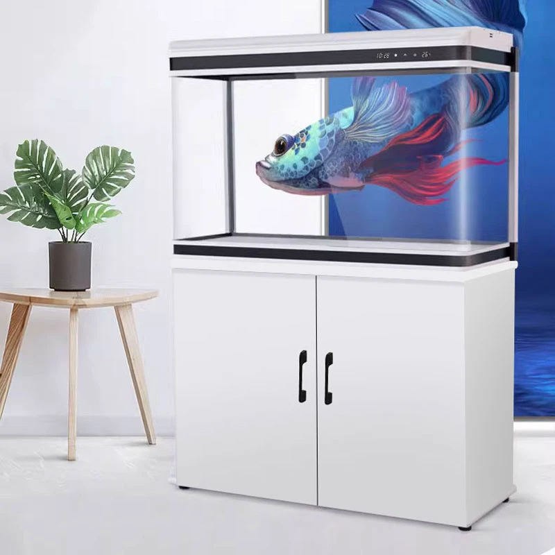 闽江鱼缸水族箱客厅家用小型懒人免换水中大型生态造景落地金鱼缸