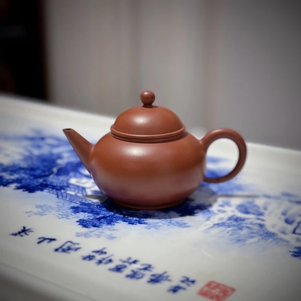 邱桂林 水平壶 70-120cc 潮州手拉朱泥壶 全手工邱氏陶坊陈腐老泥