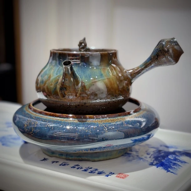 潮简正品 明德园红淘文创 龙泉砂铫680cc和韵电陶炉1000w青龙火龙