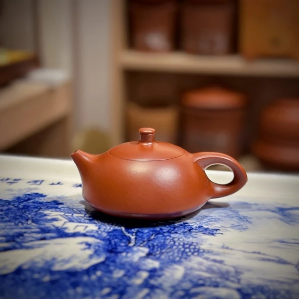 潮简正品 张银超 守智壶 110cc 玉兔 潮州手拉朱泥壶全手工紫砂壶