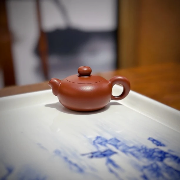 潮简茶业正品 张银超 贵妃壶 50cc 潮州手拉朱泥壶 全手工 紫砂壶