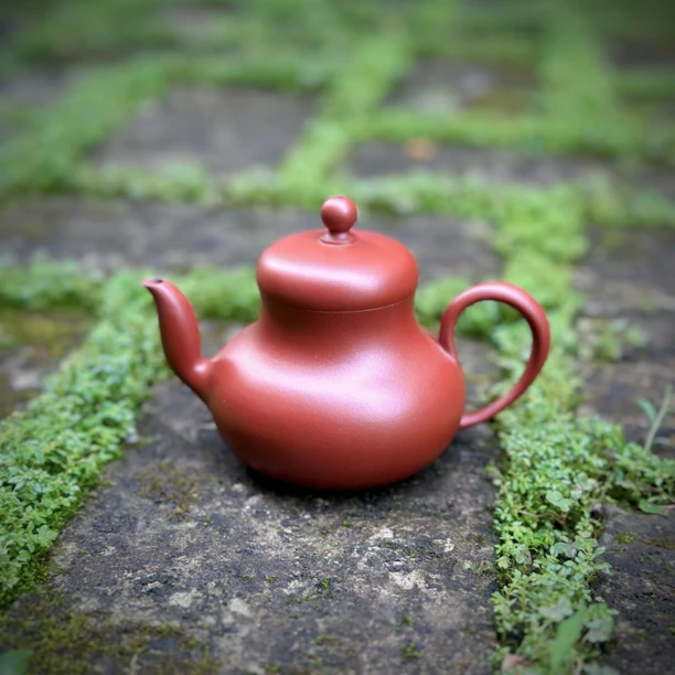 谢华大师思亭壶160cc潮州手拉朱泥壶全手工高梨壶明德园红玫瑰