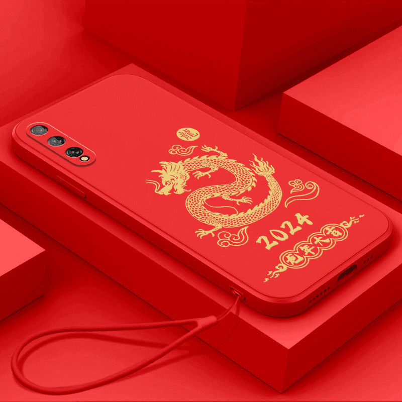 2024龙年大吉华为畅享10s手机壳AQM-AL00软胶新款磨砂中国风浮雕