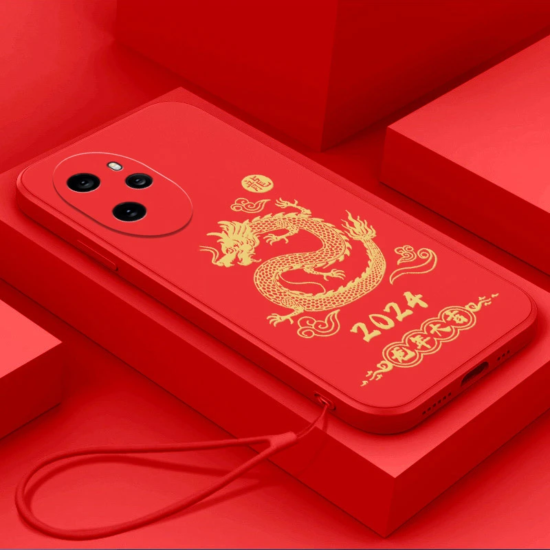 2024龙年大吉荣耀100pro手机壳 MAA-AN10中国风磨砂软胶浮雕新款