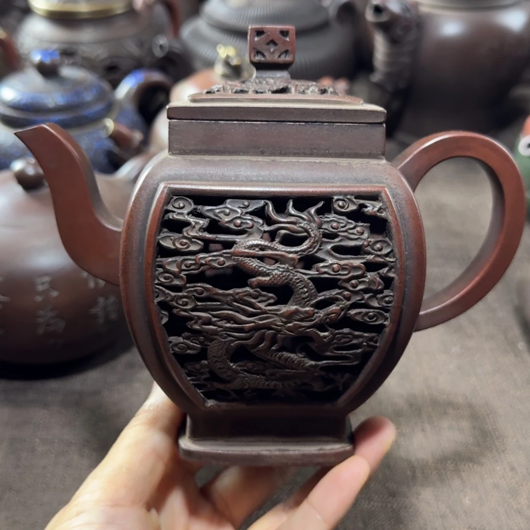 泥塑淡**兰手工制作紫砂