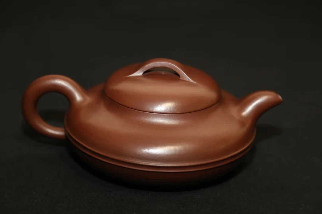 回流景舟线圆壶！450毫升！卡口不到90°，倒水不掉壶盖！手工制，