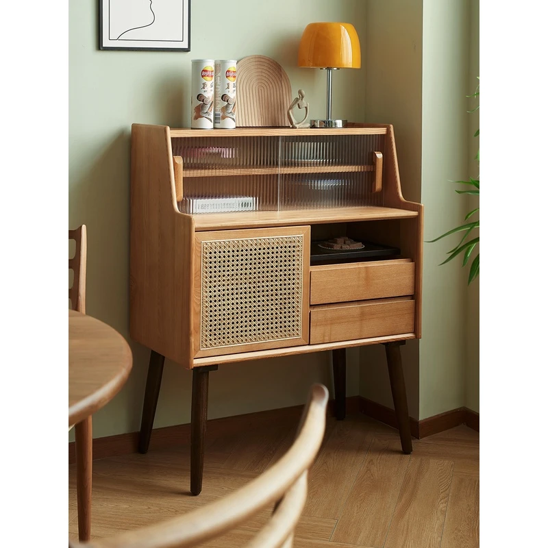无喧北欧复古餐边柜厨房橱柜实木客厅靠墙收纳储物矮柜现代简约小