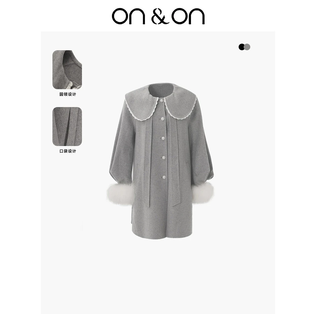 ON&ON/安乃安【本命大衣】秋冬新款韩系娃娃领大衣外套-N4SW52115