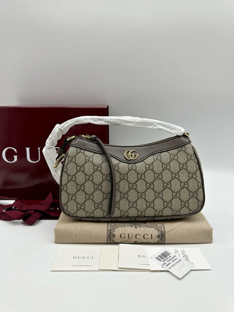 99新 GUCCI/古驰 Ophidia 新款老花腋下包/麻将包