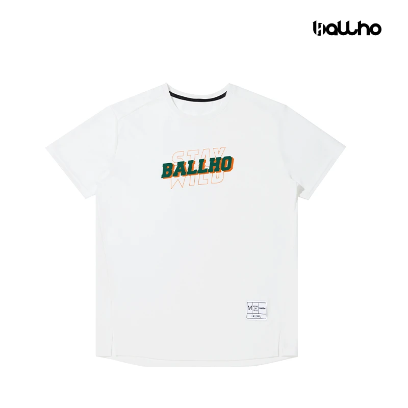 BALLHO夏季新款背心短袖t恤美式印花投篮服运动速干训练跑步宽松