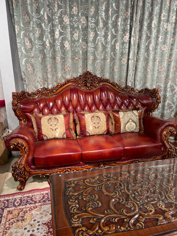 欧式大款组合沙发，纯实木