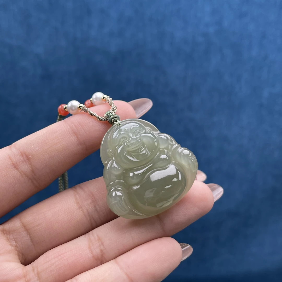 G0137和田玉佛公吊坠34.5*34.6*11.6