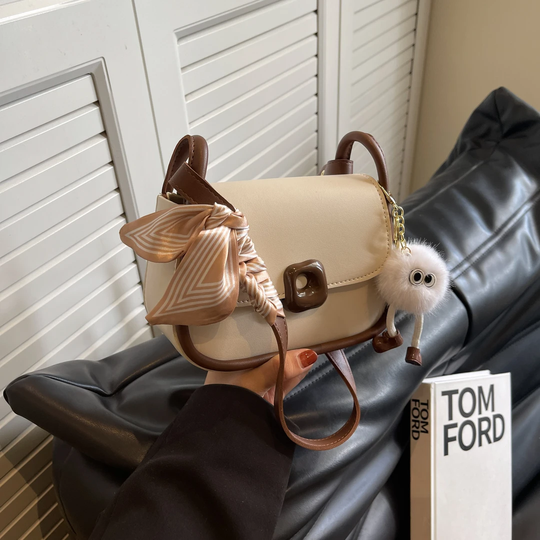 2024新款复古小方包百搭简约单肩包手提女包小众斜挎包潮流休闲包