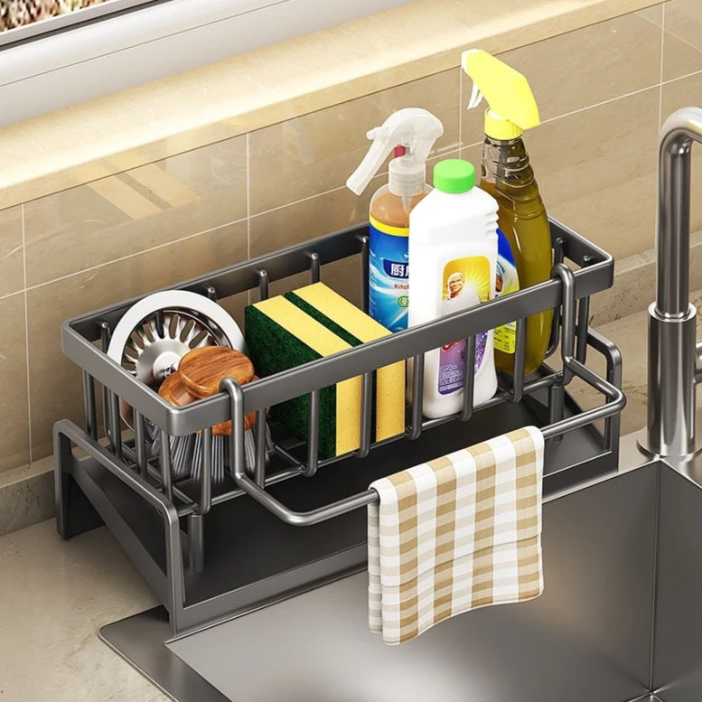 多功能海绵架沥水架厨房置物架水槽抹布台面洗洁精洗碗布收纳架