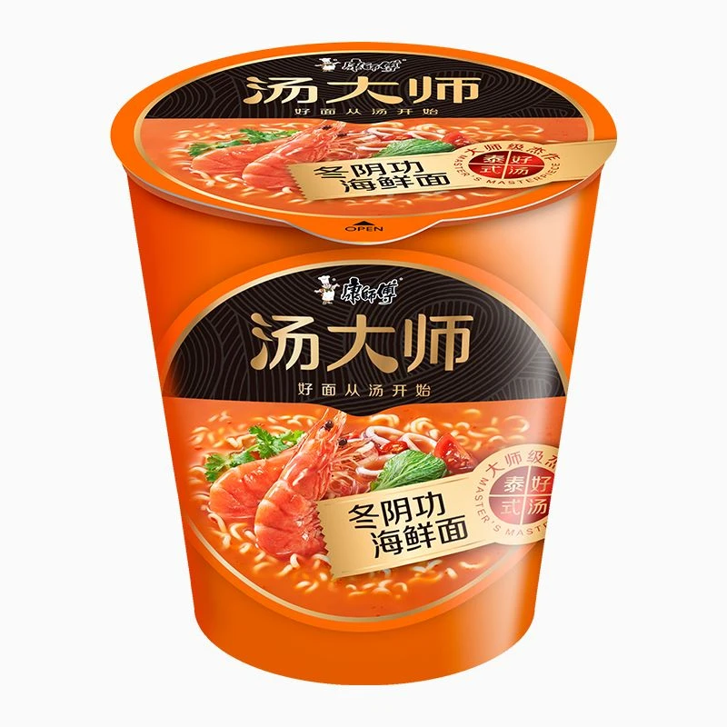 康师傅汤大师冬阴功海鲜面杯面 82g/桶