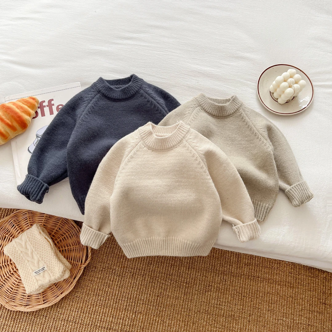 男女童毛衣冬季宝宝儿童针织衫秋冬款洋气小男孩打底百搭套上衣