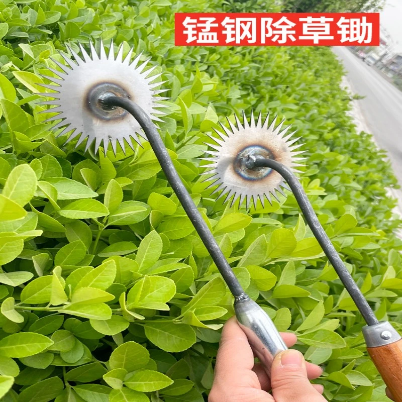 多功能搂草耙子长把拔草钉锄开荒锄锰钢除草耙户外开路开荒除草耙