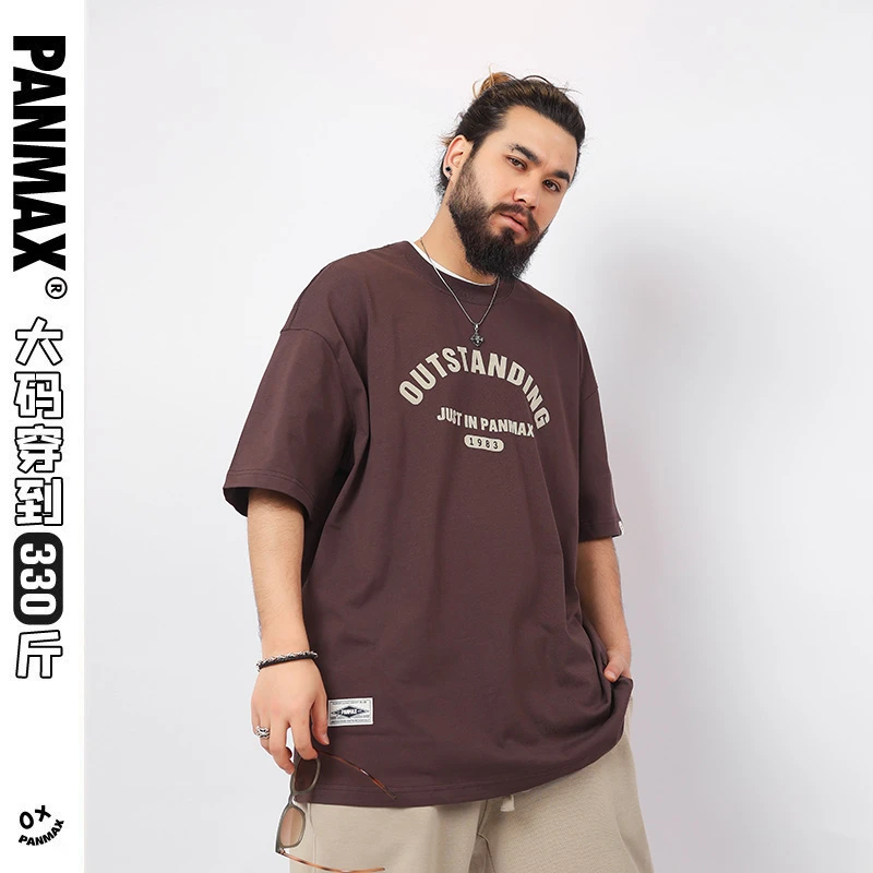 PANMAX/潘·麦克斯情侣夏季复古宽松印花街头休闲半袖T恤