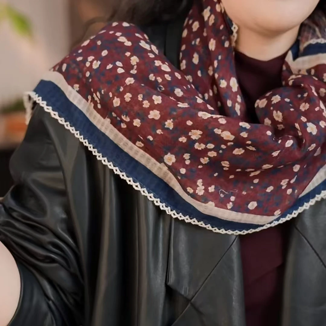 JIUER小碎花大方巾22074