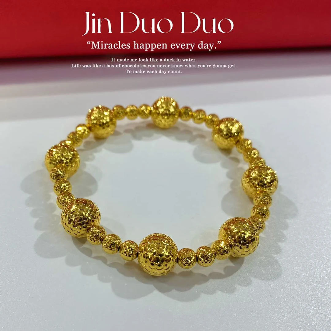 足银手链 金多多足银手串爆闪珠手串时尚轻奢手串百搭