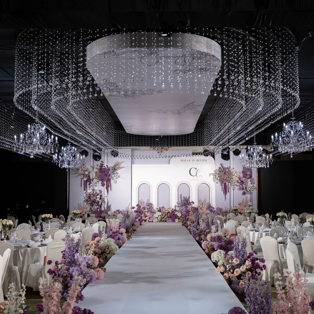 开元名都开元厅紫色水晶婚礼