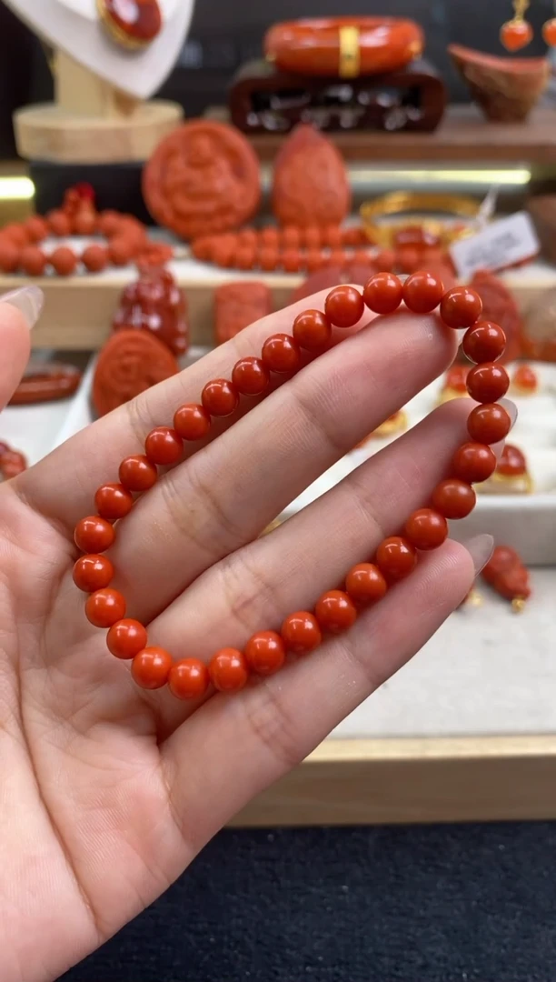 【闪购商品】南红玛瑙手链未镶嵌增*阿东寨单圈6mm