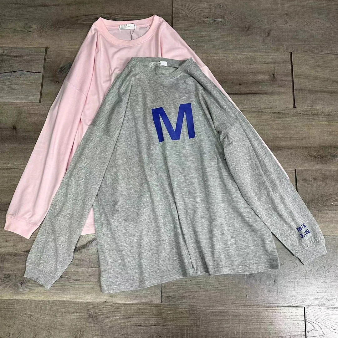 DY715-065圆领M印标长袖高考毕业季春秋百搭夏季宽松