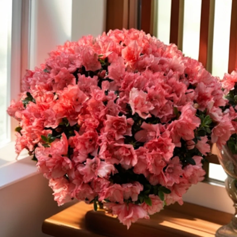 浪漫巴黎樱桃粉色杜鹃花盆栽带花苞四季开花室内绿植植物好养盆景