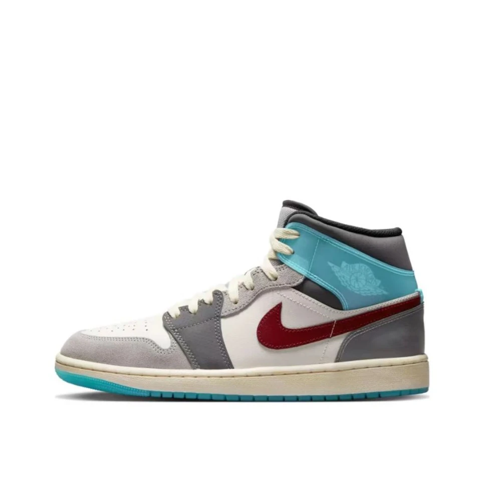 Nike耐克 Air Jordan 1Mid SE 潮流复古篮球鞋白灰蓝FB1870-161