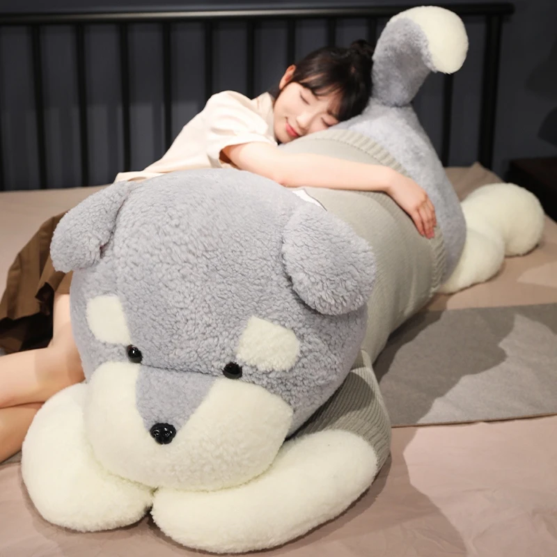 狗玩偶抱枕女睡觉生专用床上布娃娃女孩抱着睡毛绒玩具雪纳瑞公仔