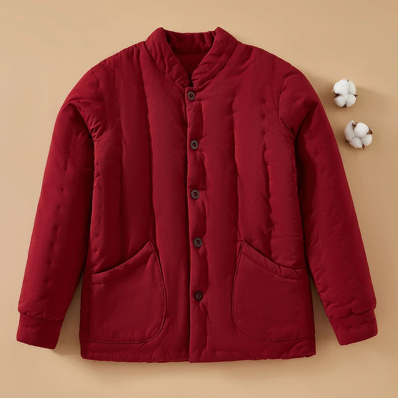 大人纯棉花手工冬季保暖加厚女士修身棉袄成人居家外穿棉衣服外套