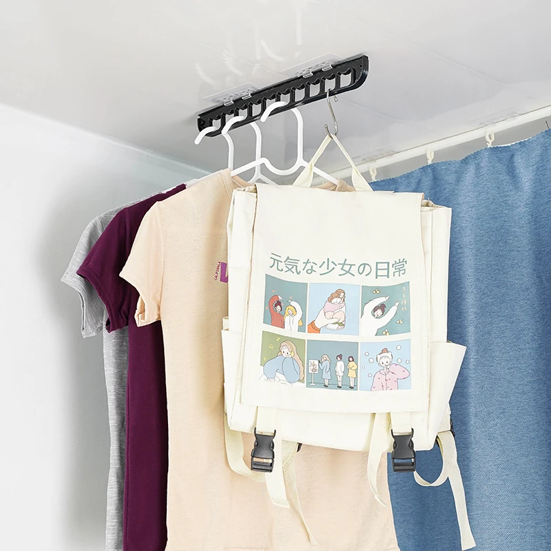 宿舍挂衣服神器床边挂钩上铺免打孔收纳挂衣架学生寝室必备好物