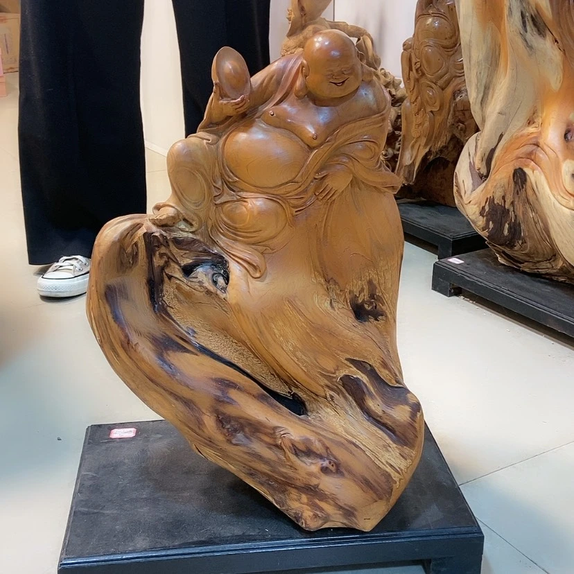 【闪购商品】黄杨木根雕开***?