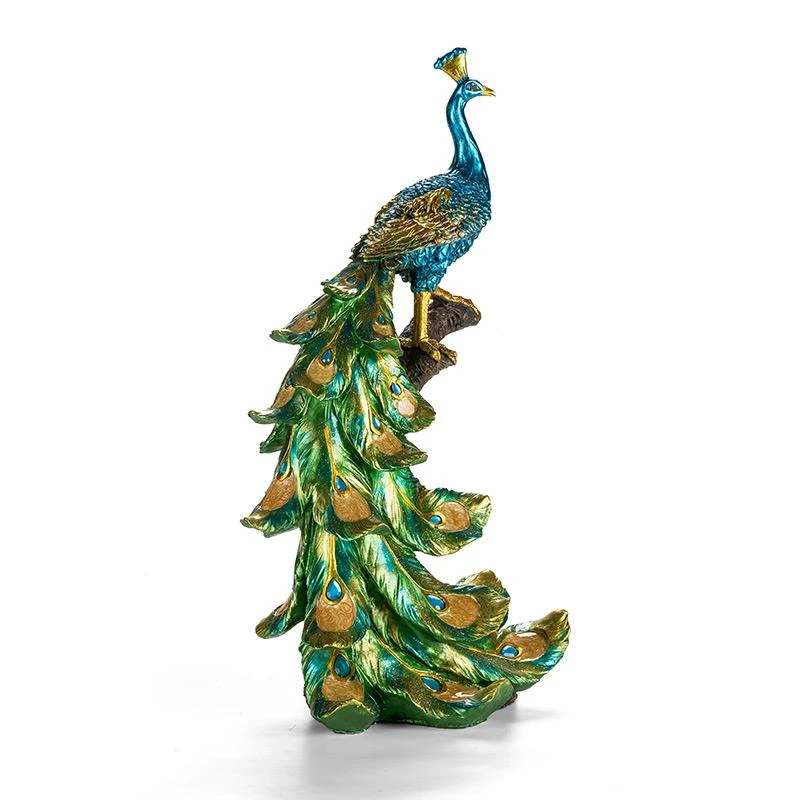 创意孔雀欧式轻奢配饰客厅电视柜酒柜装饰摆件家居饰品摆设工艺品