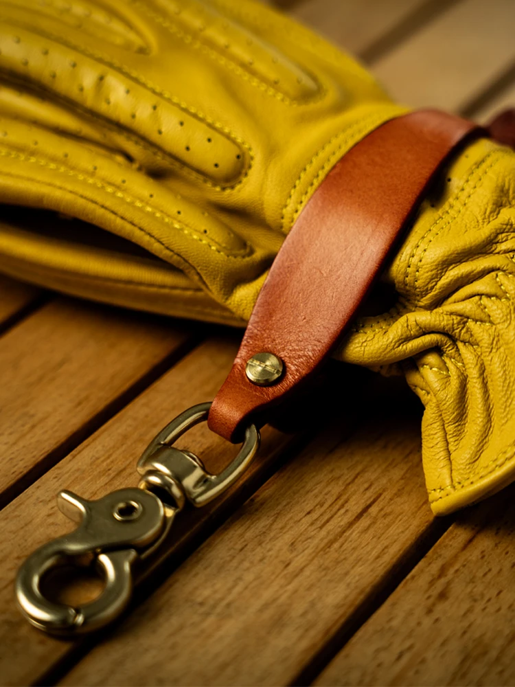 摩托车手套防丢扣复古真皮手套夹机车钥匙扣哈雷多用途手套挂钩