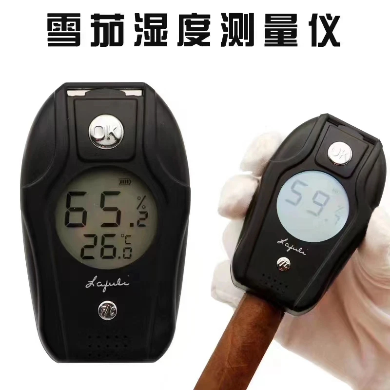 Lafuli 插入式雪茄湿度计 探针式雪茄内部湿度 测量仪温度计包邮