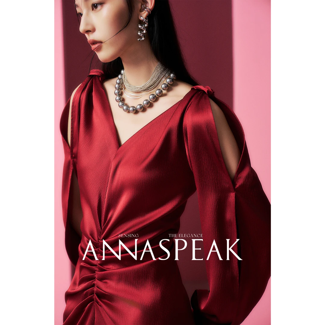 ANNASPEAK星月裙 莹润光感复古罗马袖连衣裙AS夏季新款长裙裙子女