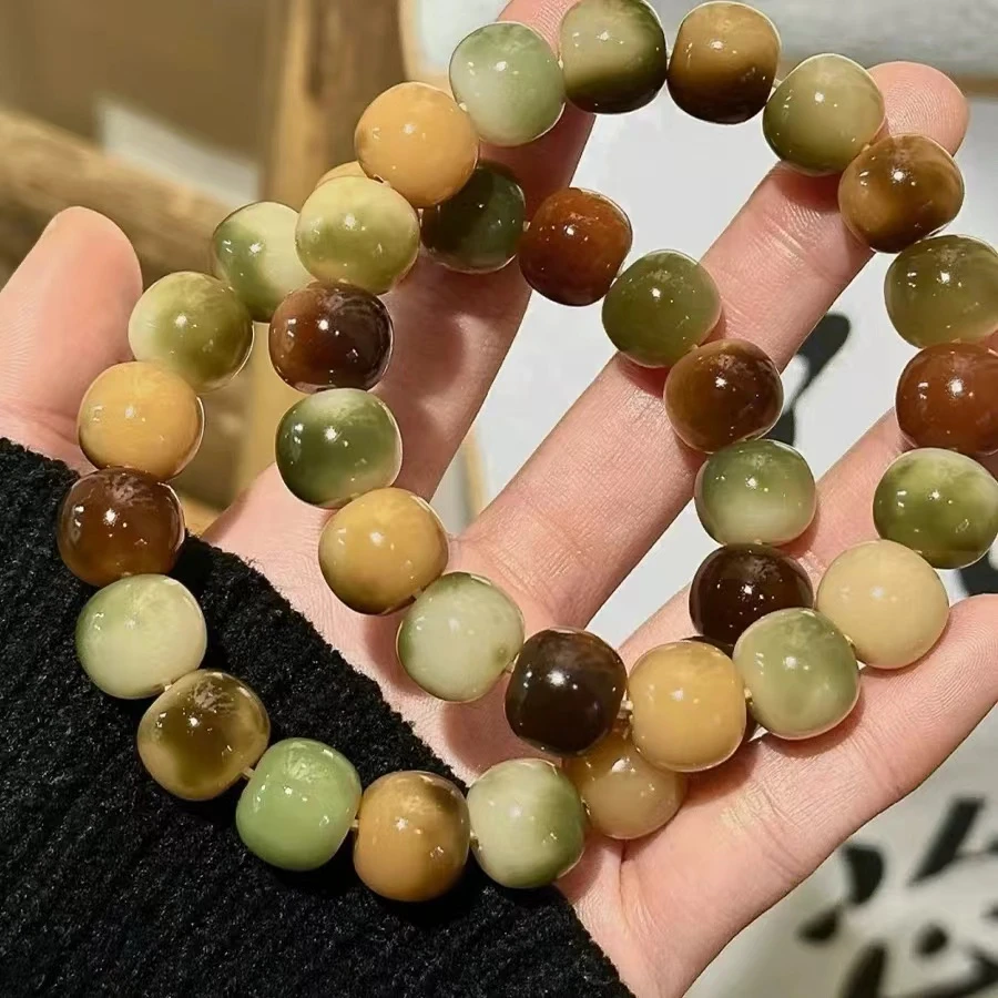 【精品珠】DIY手工串珠11*12花皮菲律宾散装珠文玩手持手捻