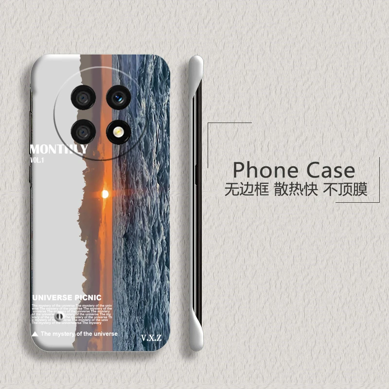 海洋日落oppoa2pro手机壳5g无边框半包超薄新款防摔男女散热外壳