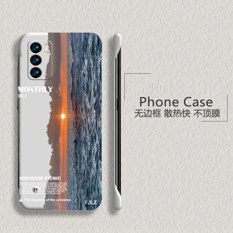 海洋日落opporeno6手机壳6pro+无边框半包超薄新款防摔男女散热套
