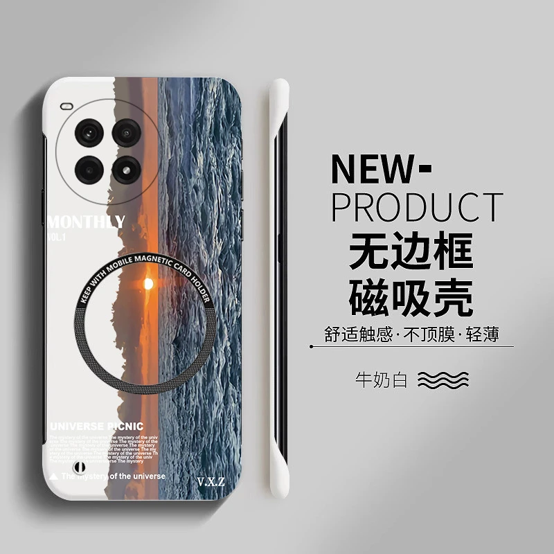 磁吸海洋日落一加ace3pro手机壳1+ace3pro无边框PJX110半包超薄套