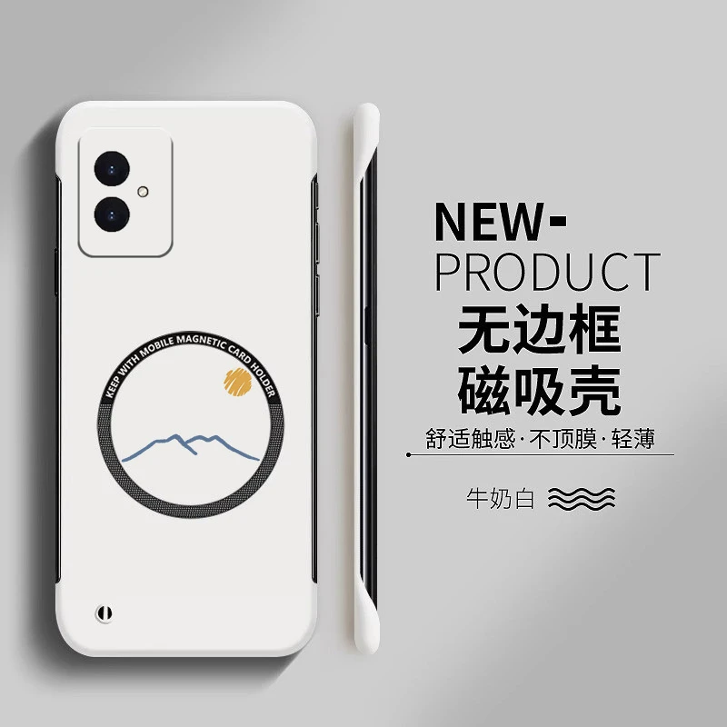 日照金山华为荣耀100手机壳100pro无边框磁吸超薄半包防摔女散热