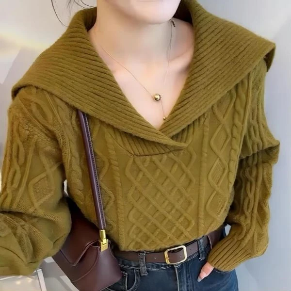 针织衫长袖针织衫春秋显瘦洋气时尚百搭连帽秋冬套头