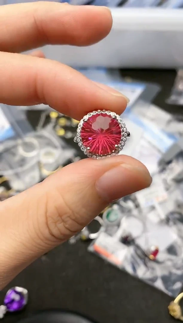 【闪购商品】托帕石戒指银S925镶嵌戒指