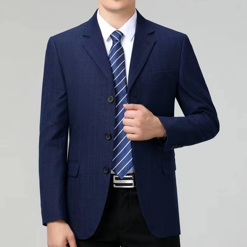 【仓库直销】商务休闲羊毛桑蚕丝三粒扣西服